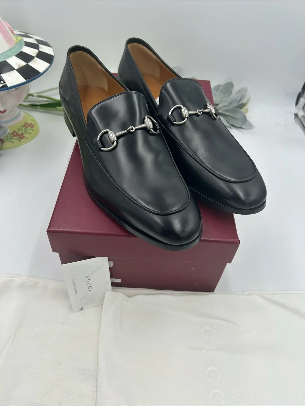 Men's Gucci horse bit leather loafer size 10.5 fits 11.5 US made in Italy